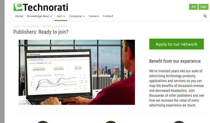 technorati media publisher cpm network