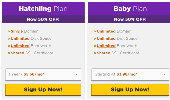 hatchling plan signup web hosting hostgator