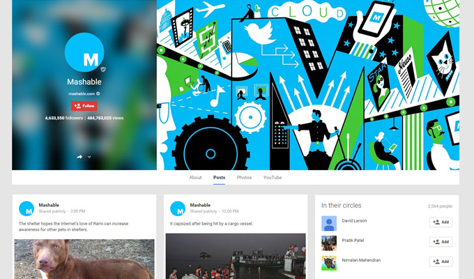 mashable gplus google plus page