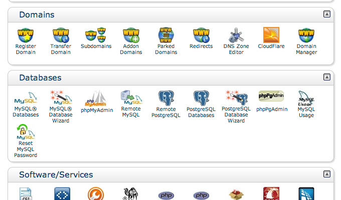 create databases new setup cpanel