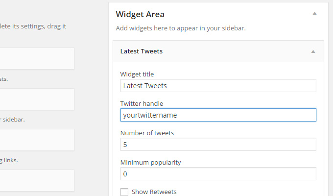 latest tweets widget wordpress plugin