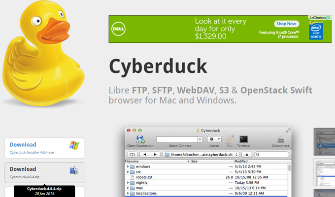 cyberduck ftp app homepage website