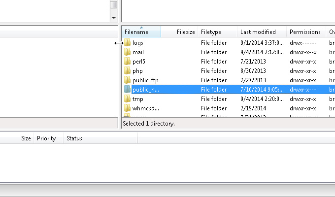 ftp transfer files browser window copy wordpress